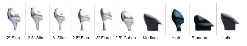 Height and Size of Dancing Shoes Heels