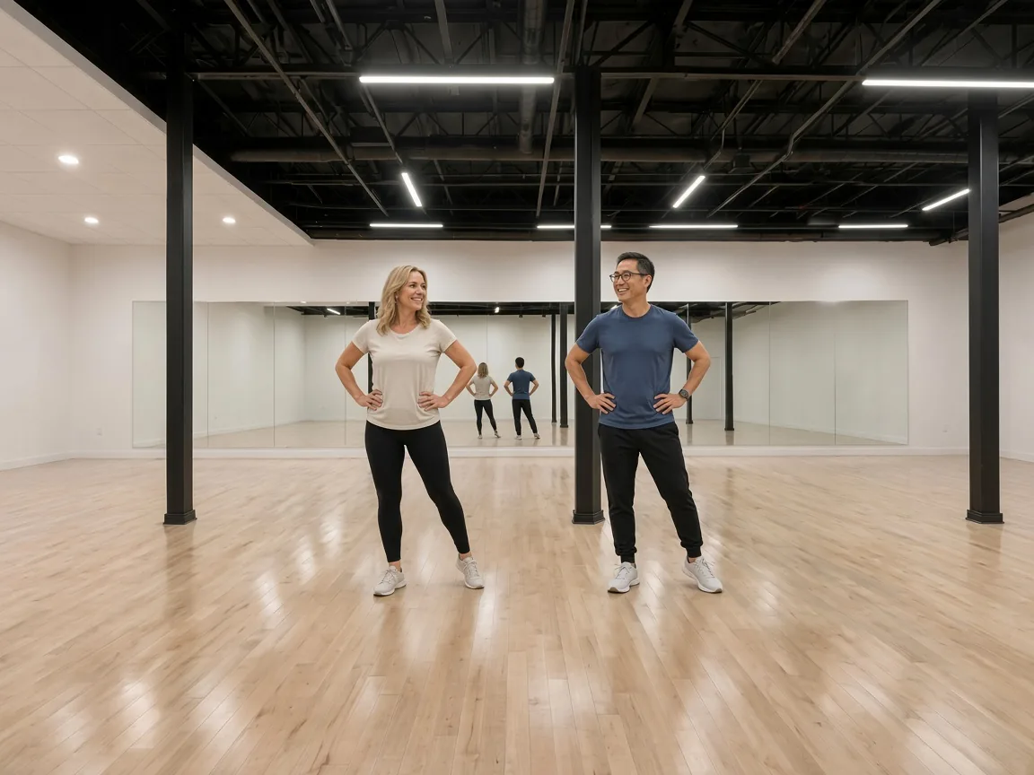 Instructor demonstrating bolero technique to a student in Alhambra