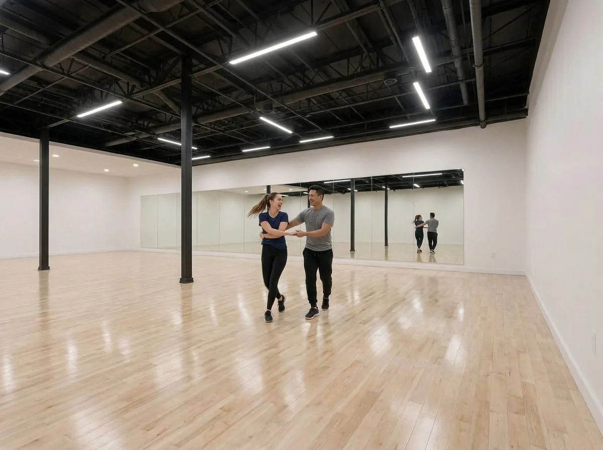 Adult students building confidence in swing dance lessons Alhambra instructors teach