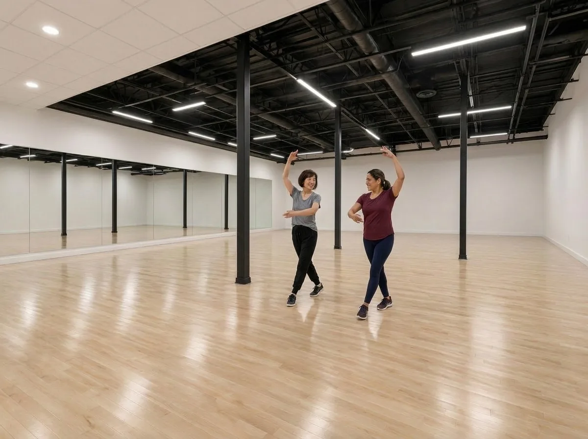 Instructor demonstrating foxtrot technique to a student