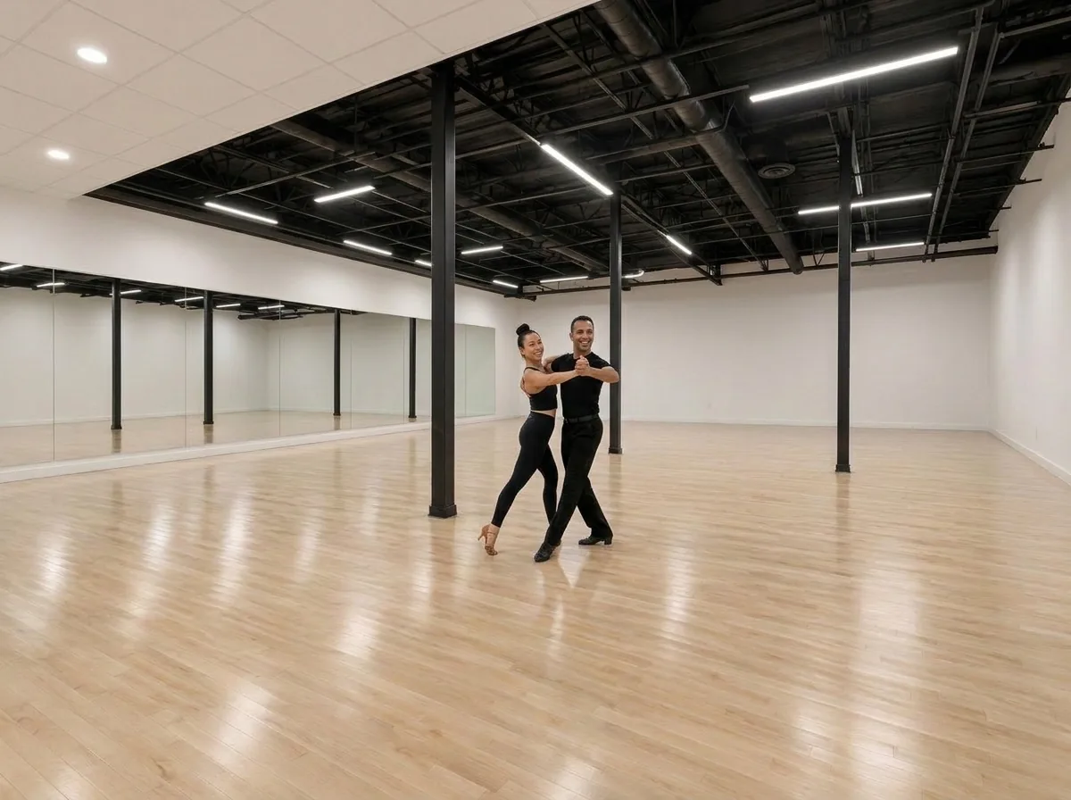 Adult students building confidence in paso doble dance lessons Alhambra instructors teach