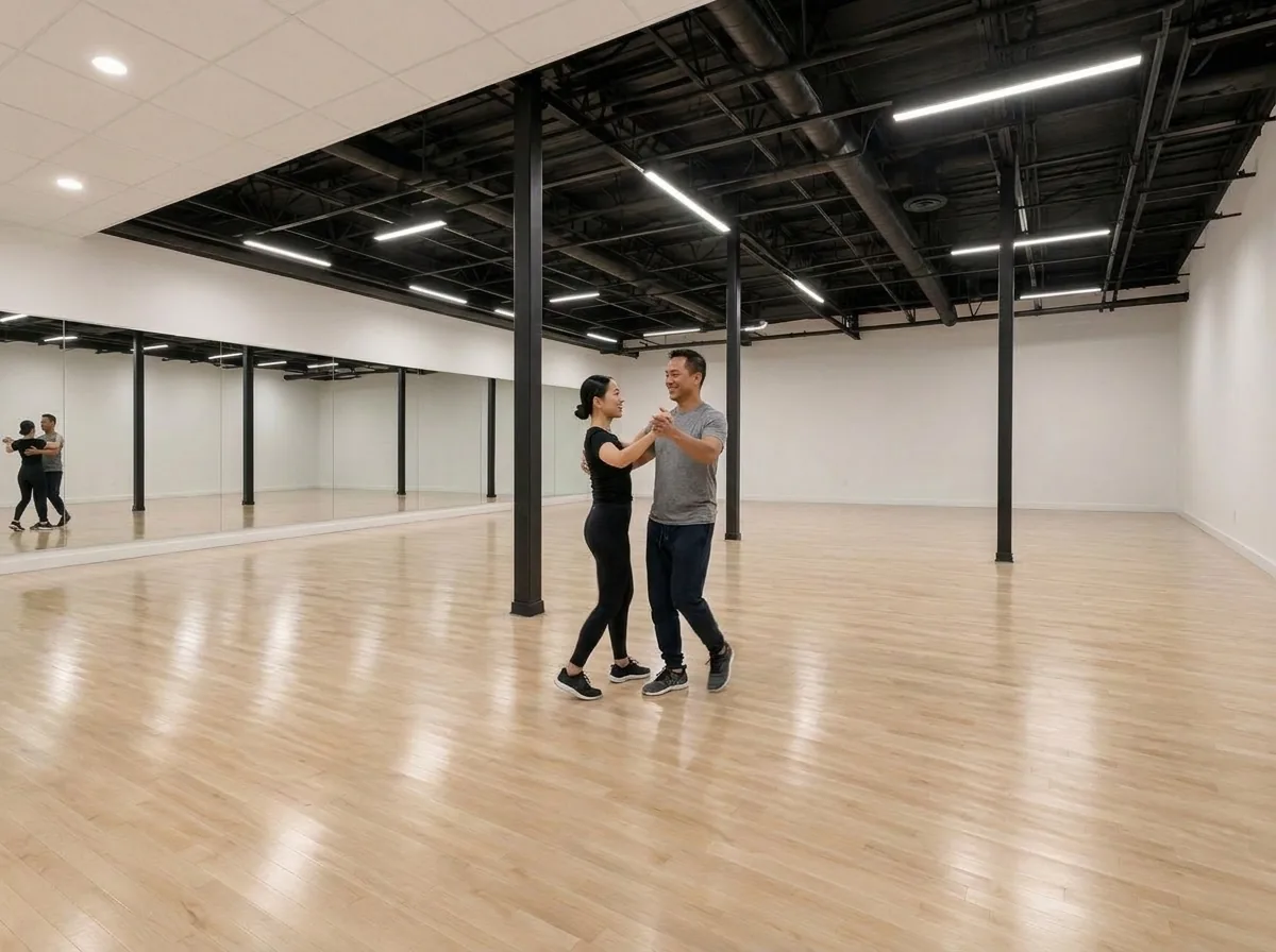Adult student building confidence in rumba dance lessons Alhambra