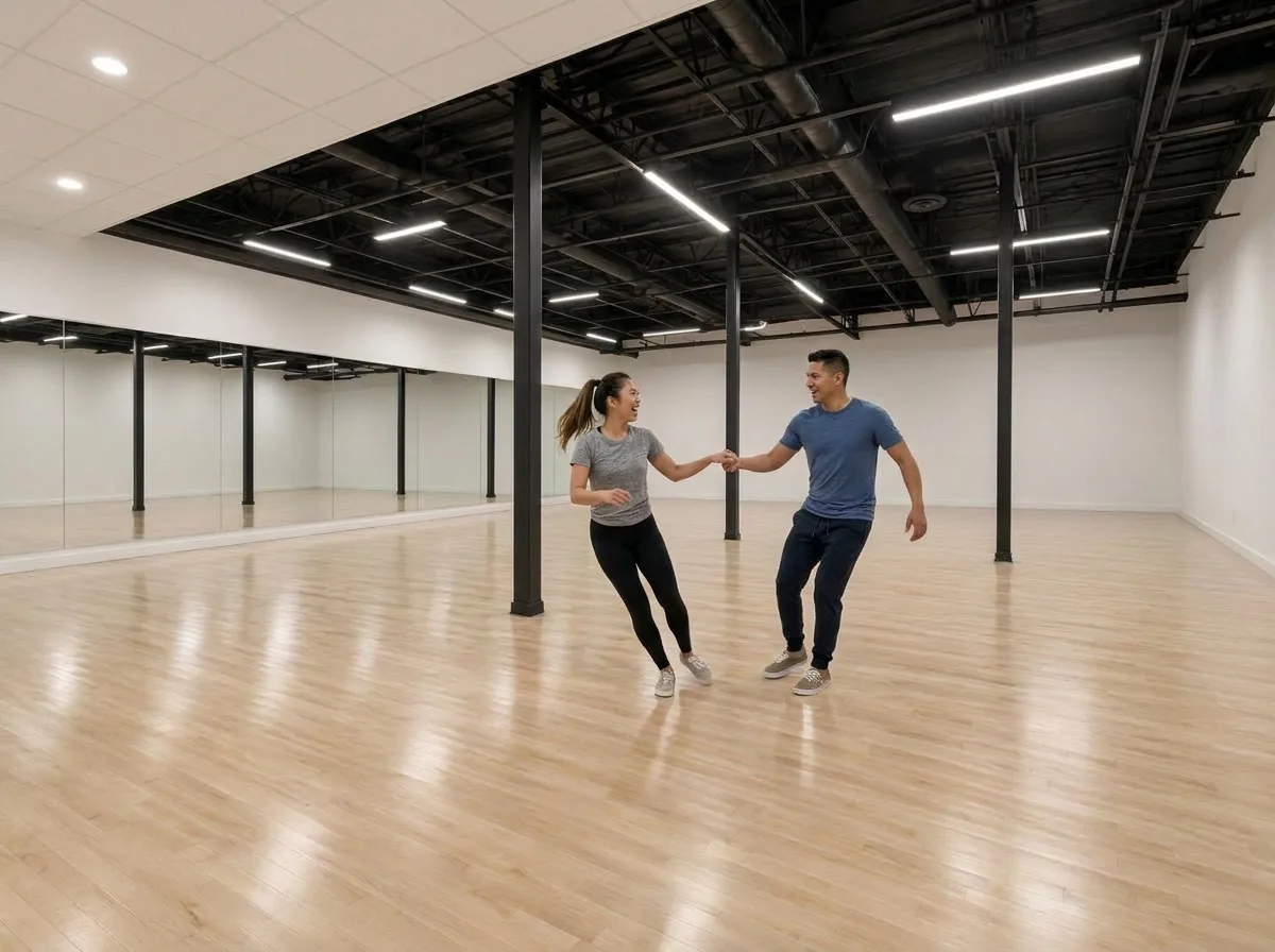 Adult student building confidence in salsa dance lessons Alhambra instructors teach