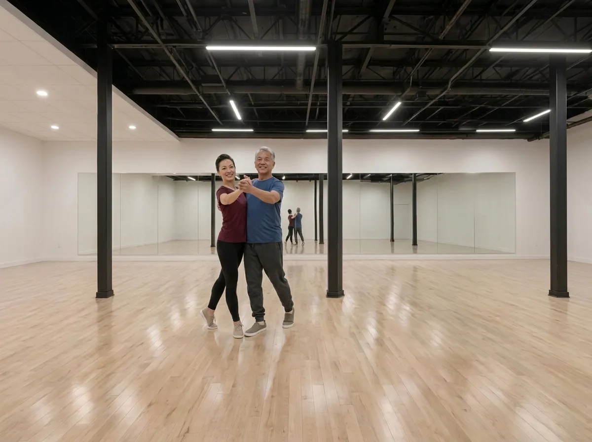 Adult student building confidence in waltz dance lessons Alhambra