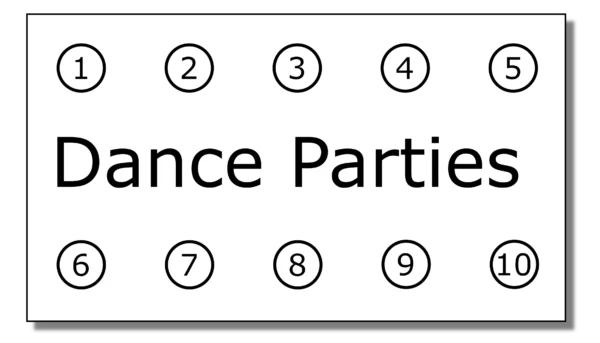 Dance Party Punch Card