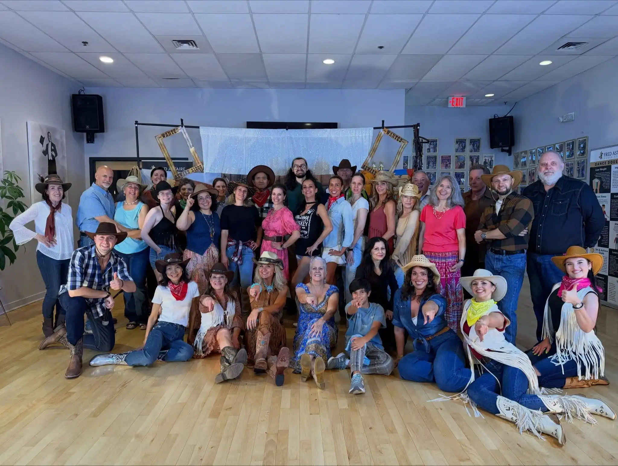 Adult students enjoying ballroom dancing in Apex, NC at Fred Astaire Dance Studios.