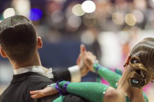 Minsk-Belarus, October 5, 2014: Professional dance couple of Ale