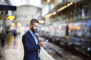 Businessman with smart phone