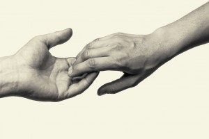 Two hands - parting
