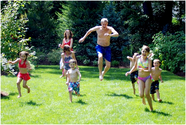 Jack Rothweiler with his grandchildren