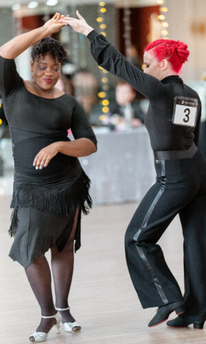 Taking Merengue lessons at a Boise dance studio.