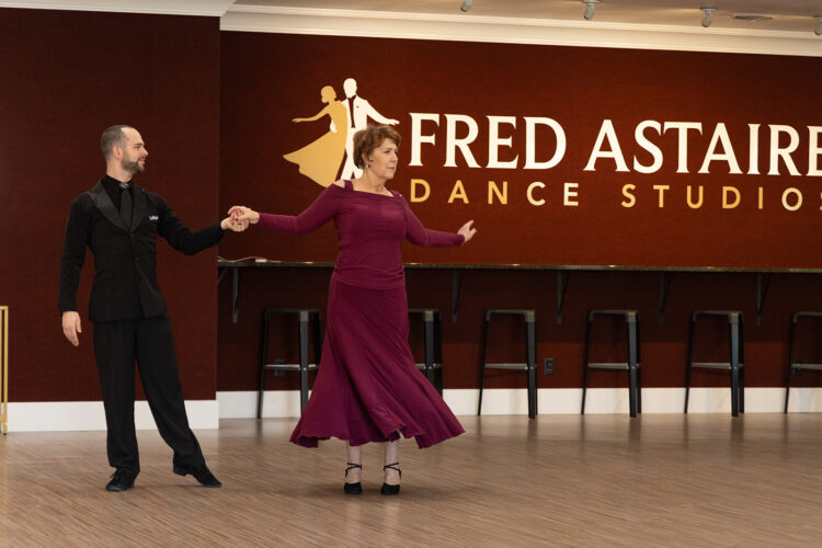 Dancing the East Coast Swing at a Boise dance studio.
