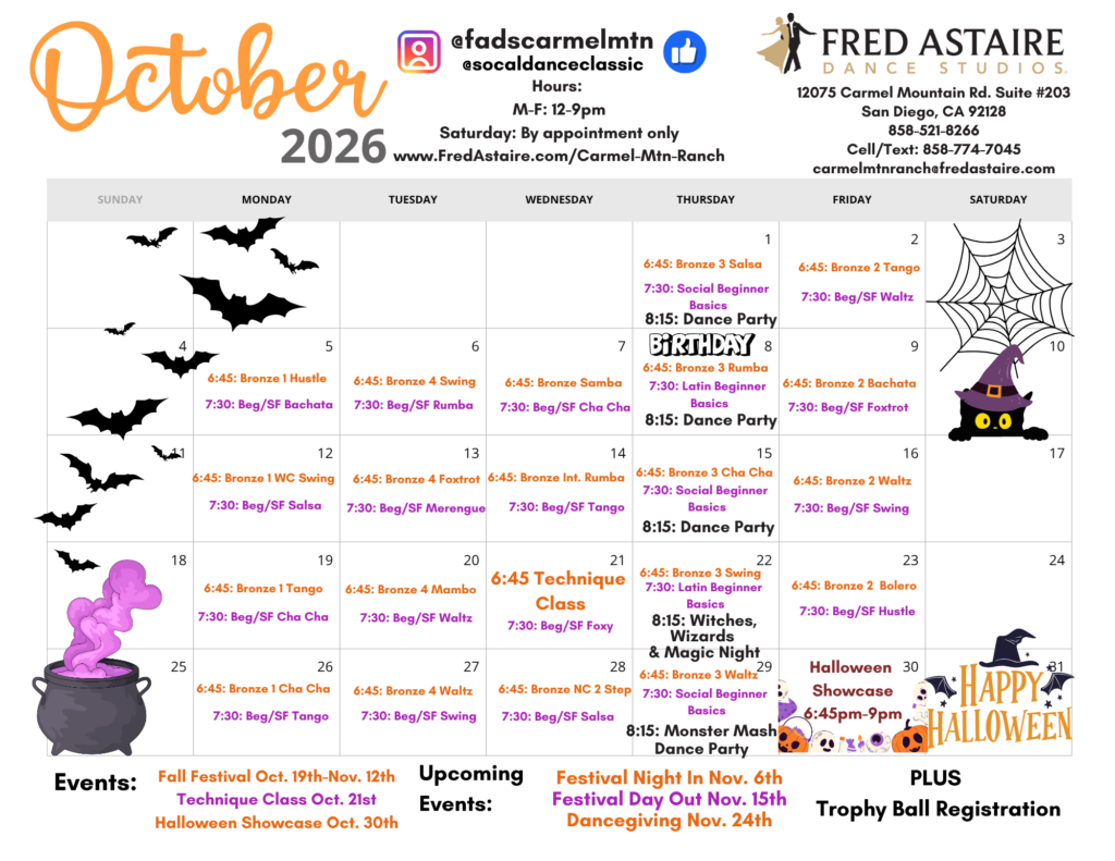 Group Class Monthly Calendar 2 -