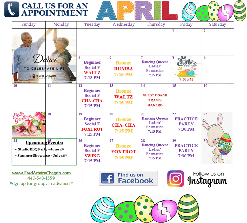 Event Calendar Fred Astaire Dance Studios of Chagrin Falls