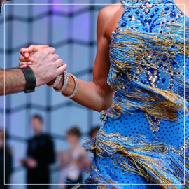 Ballroom Dance Style focused closeup