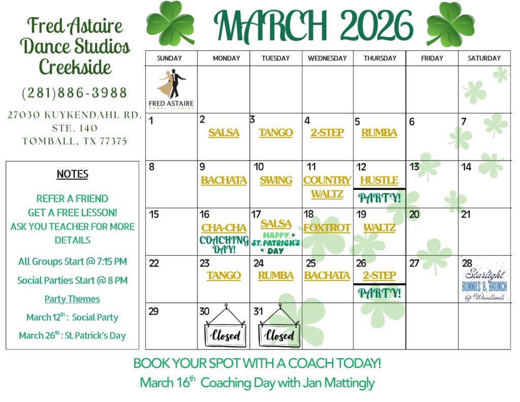 Creekside 2026 Calendar print - Dance - Creekside