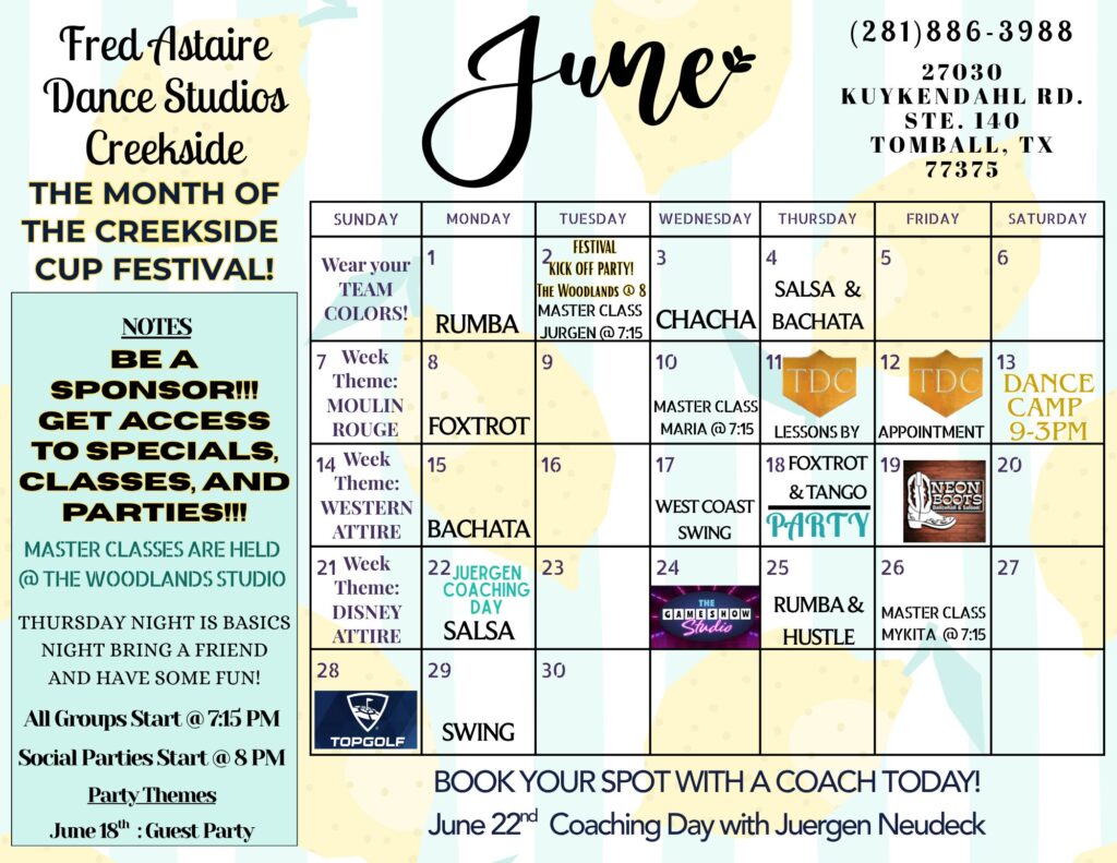 Our Dance Calendar - Creekside 2026 Calendar print 5 - Creekside Creekside 2026 Calendar print 5 - Dance - Creekside