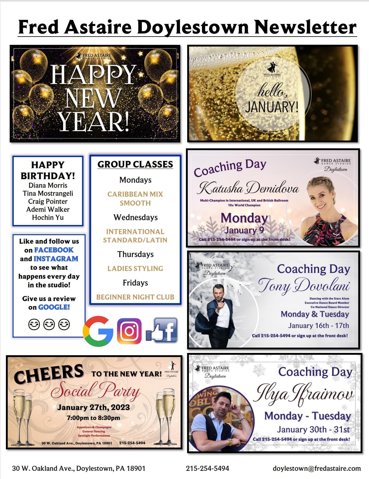 Our Dance Calendar Doylestown