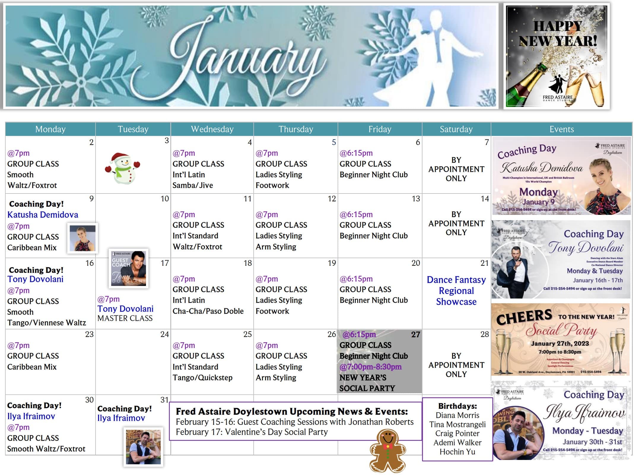 Our Dance Calendar Doylestown