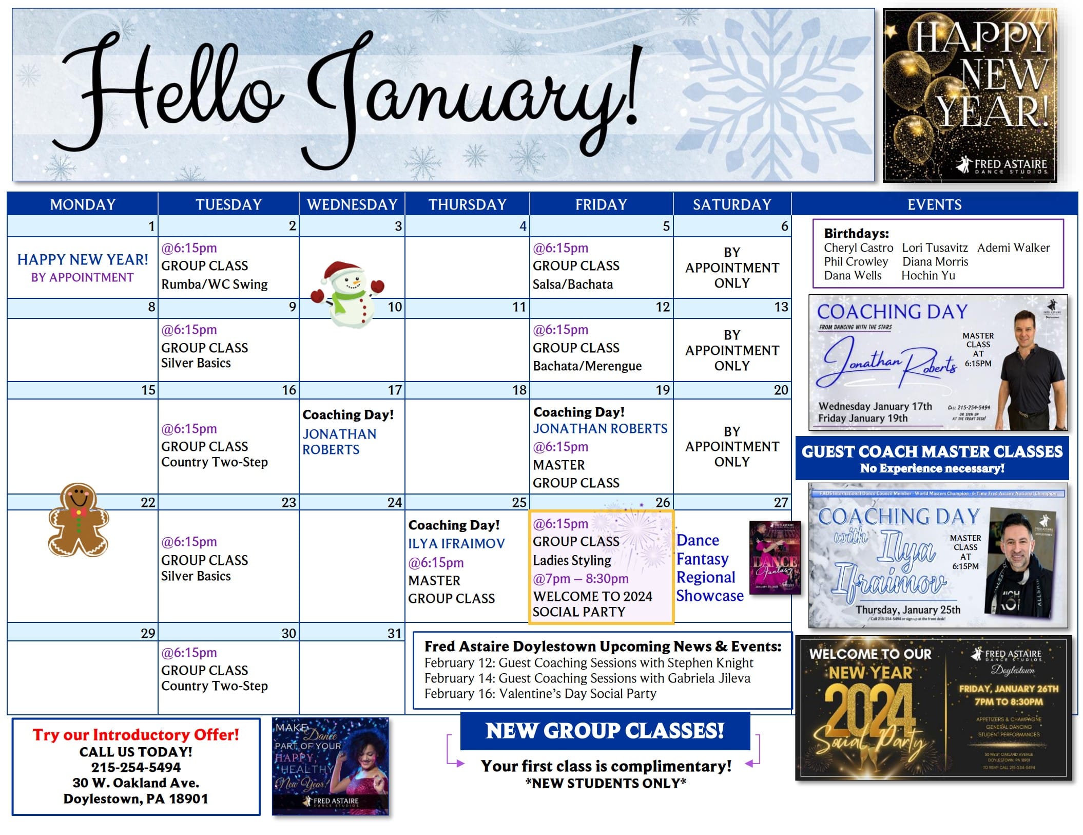 Our Exciting New Dance Calendar Doylestown