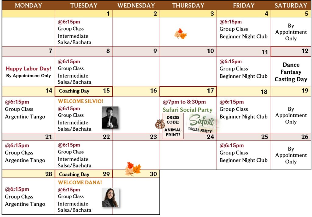 September Calendar 2026