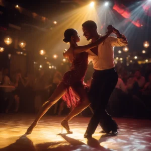 Couples takes Merengue classes in Durham NC.