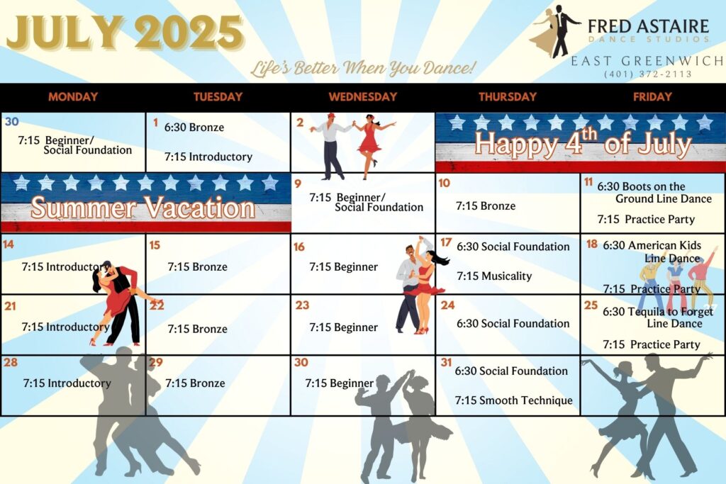 July calenday of activities