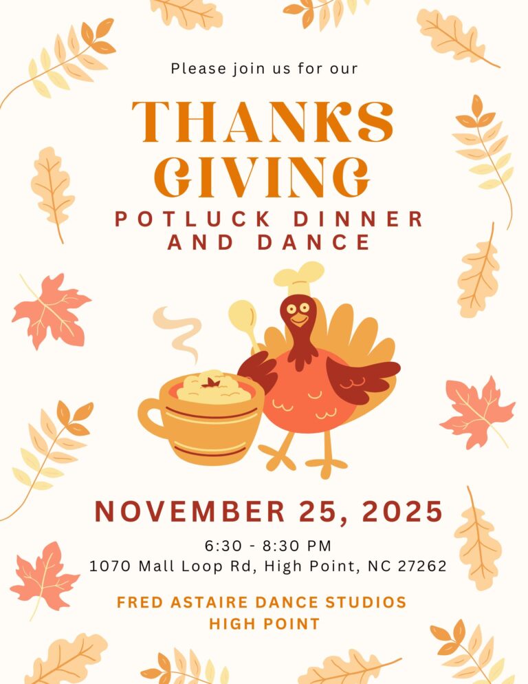 Thanksgiving Potluck Dinner and Dance 2025 Poster