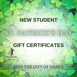 St. Patrick's Day New Student Gift Certificates