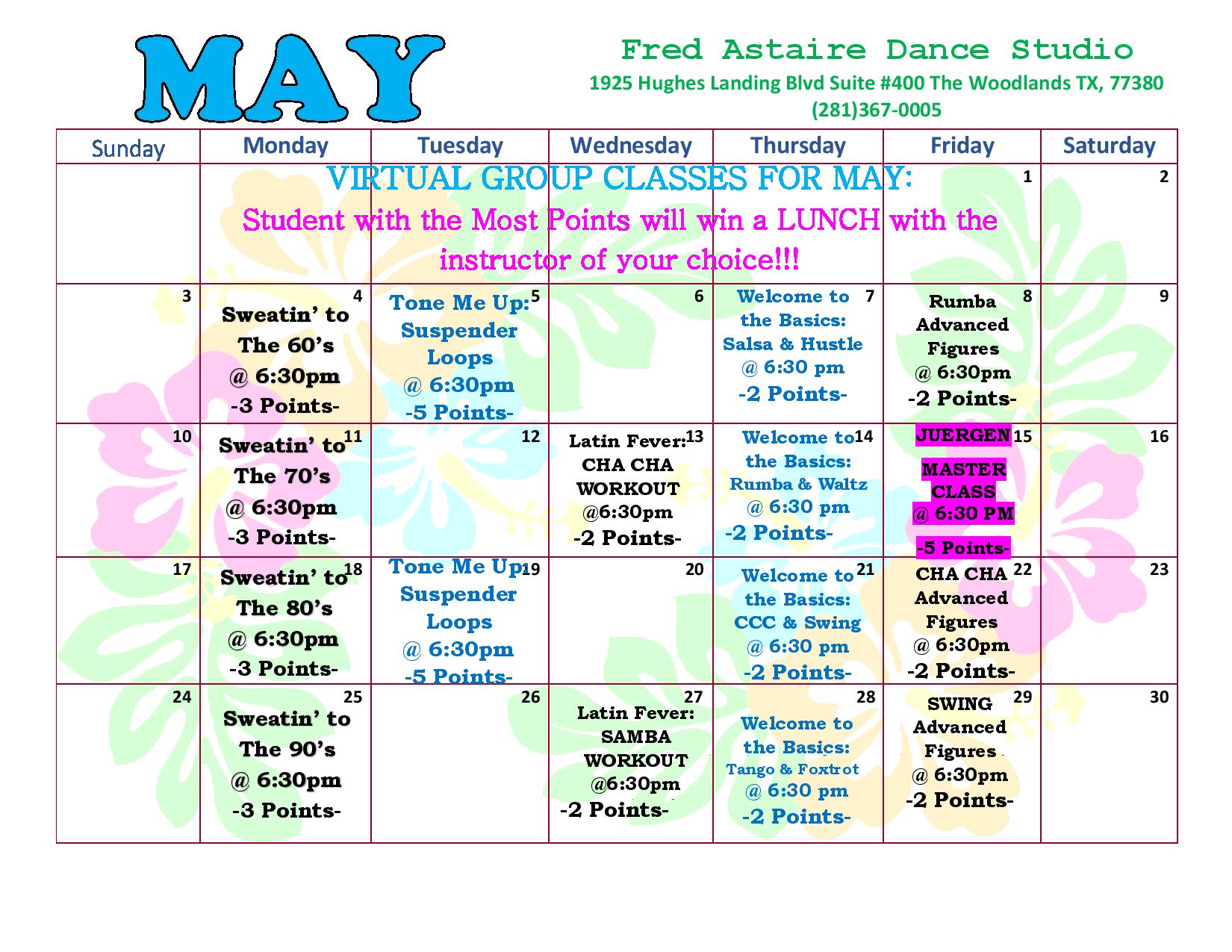 Event Calendar Fred Astaire Dance Studios of Houston The Woodlands