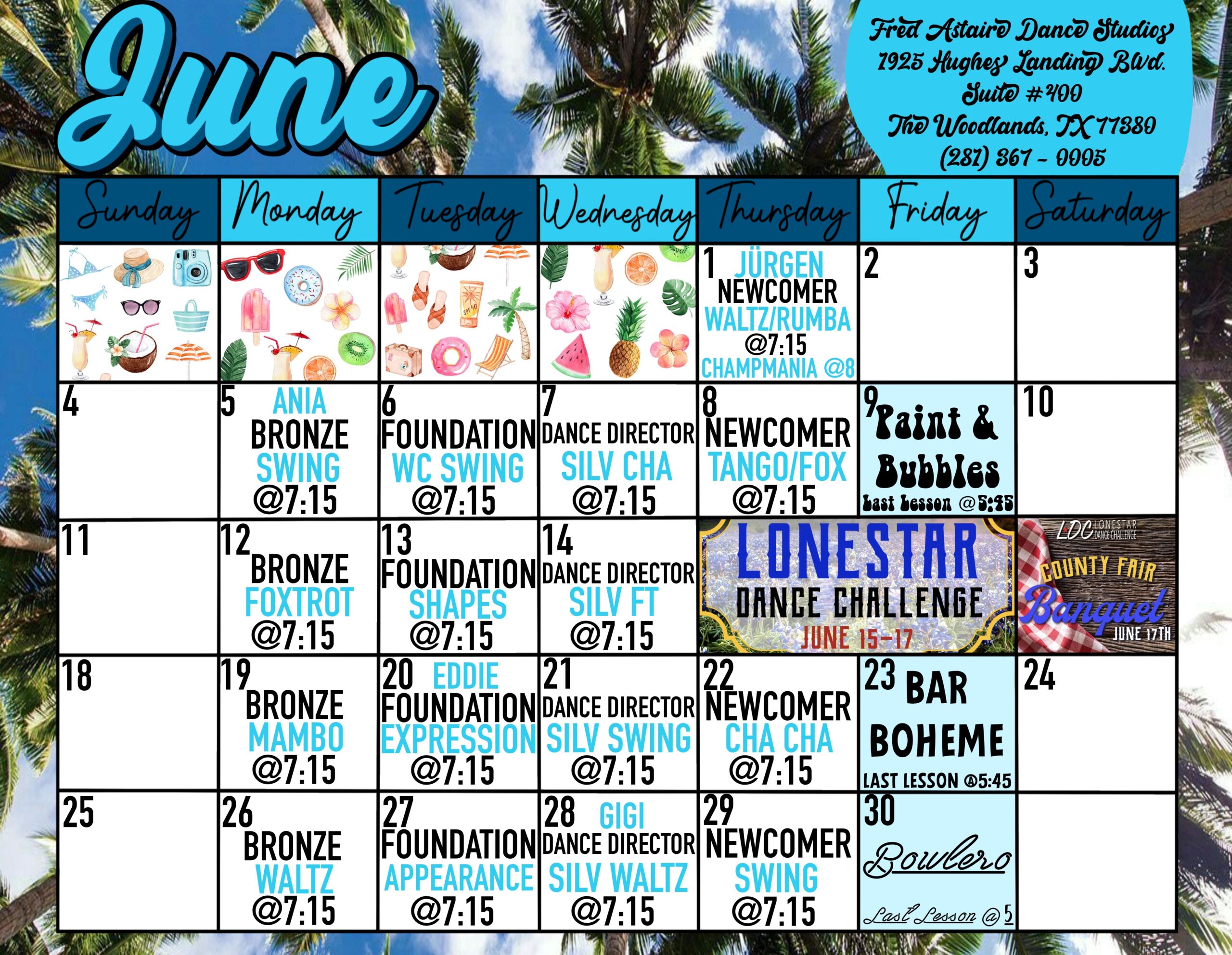Our Dance Calendar - Houston The Woodlands