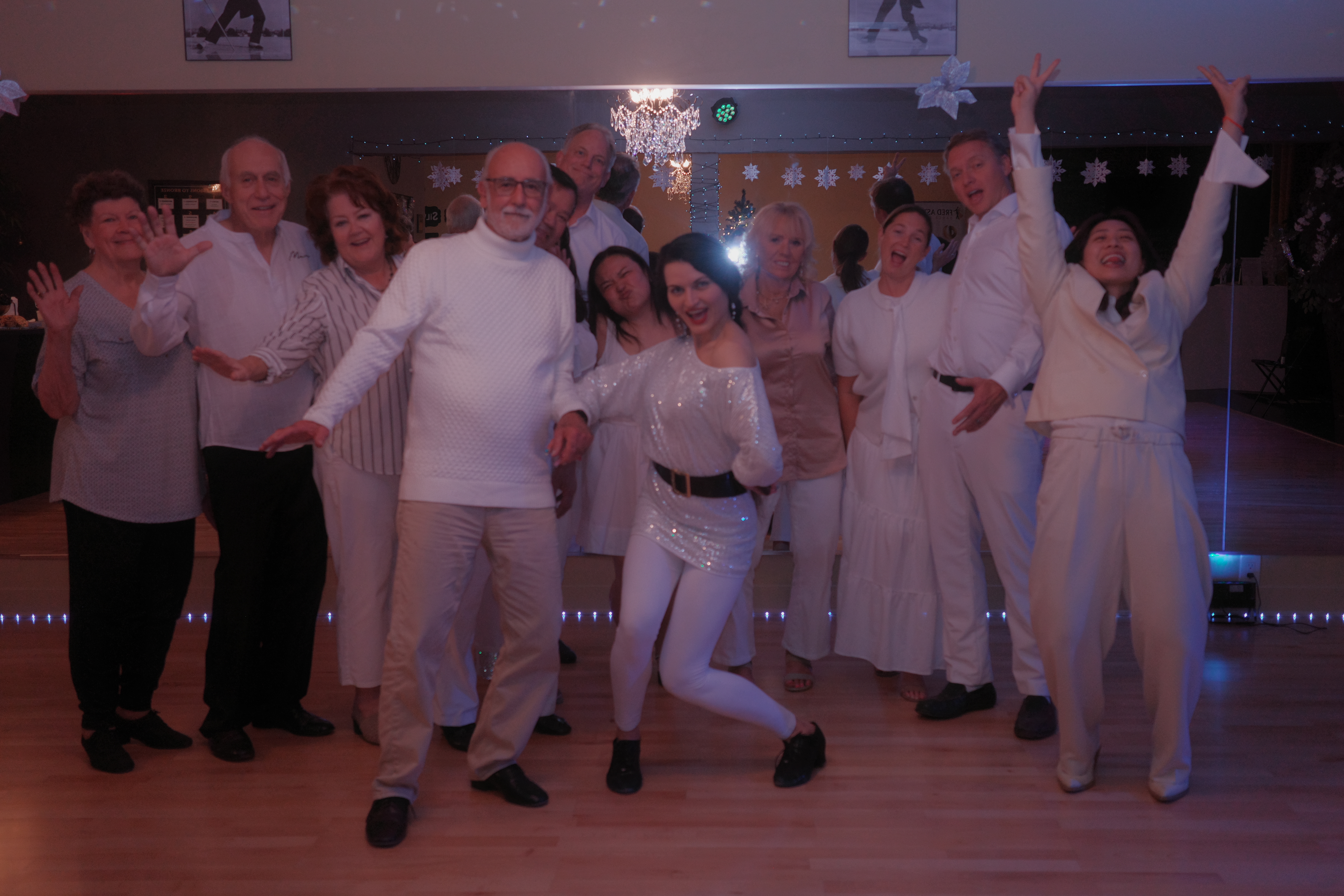 White Party Silly Group Photo