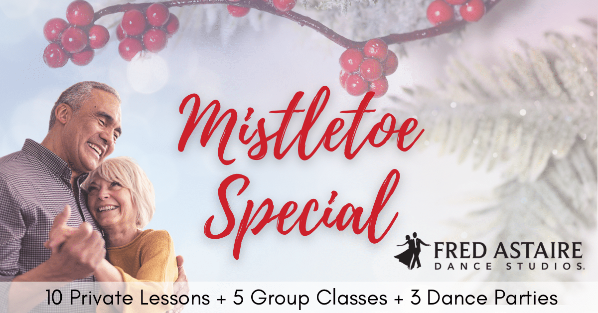 Immerse yourself in the Fred Astaire Interrelated Teaching Method to gain social dancing skills with a variety of dance styles!  


10 Private Lessons + 5 Group Classes + 3 Social Dance Parties.  
*Valid for singles/couples. New students only.