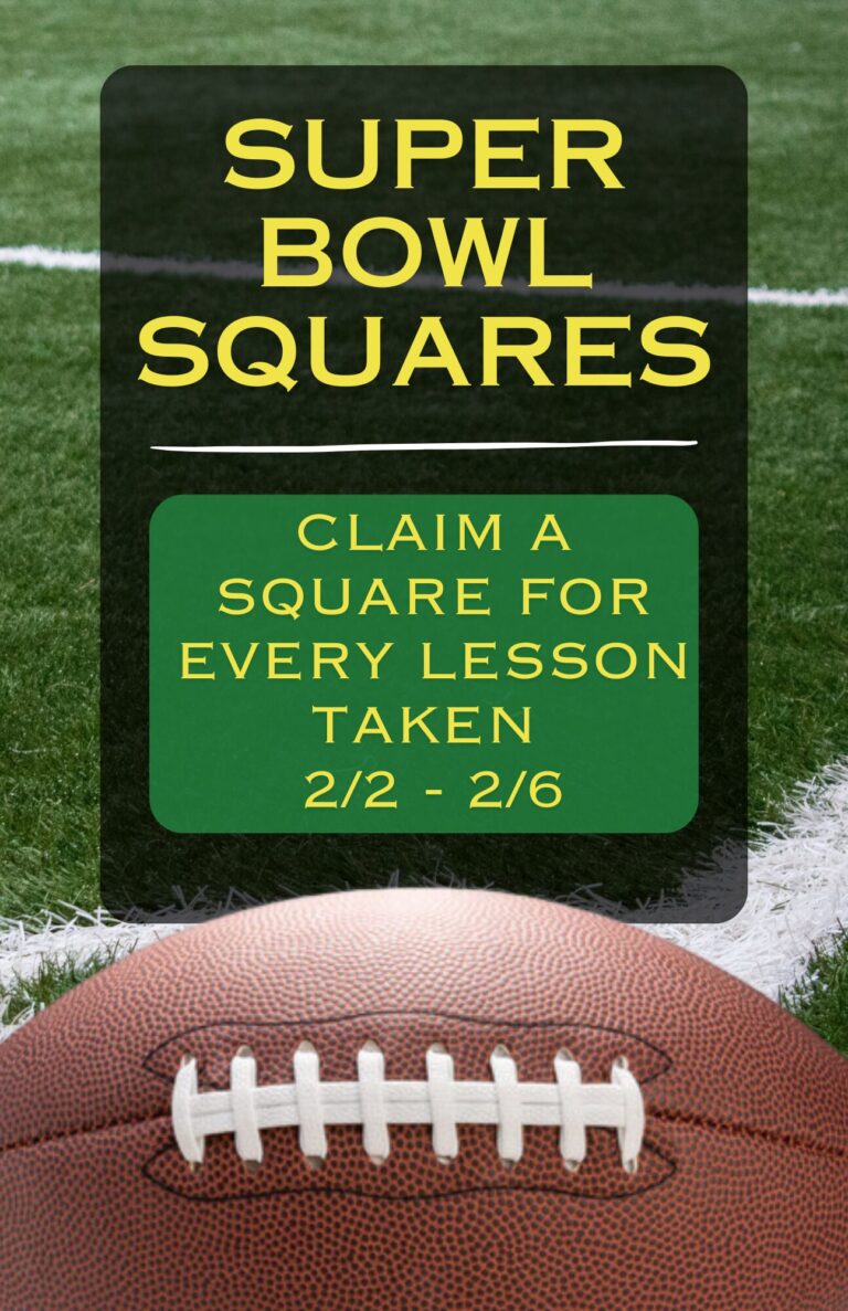 Practice Rounds, Registration Week, Socials, Superbowl Squares(2)