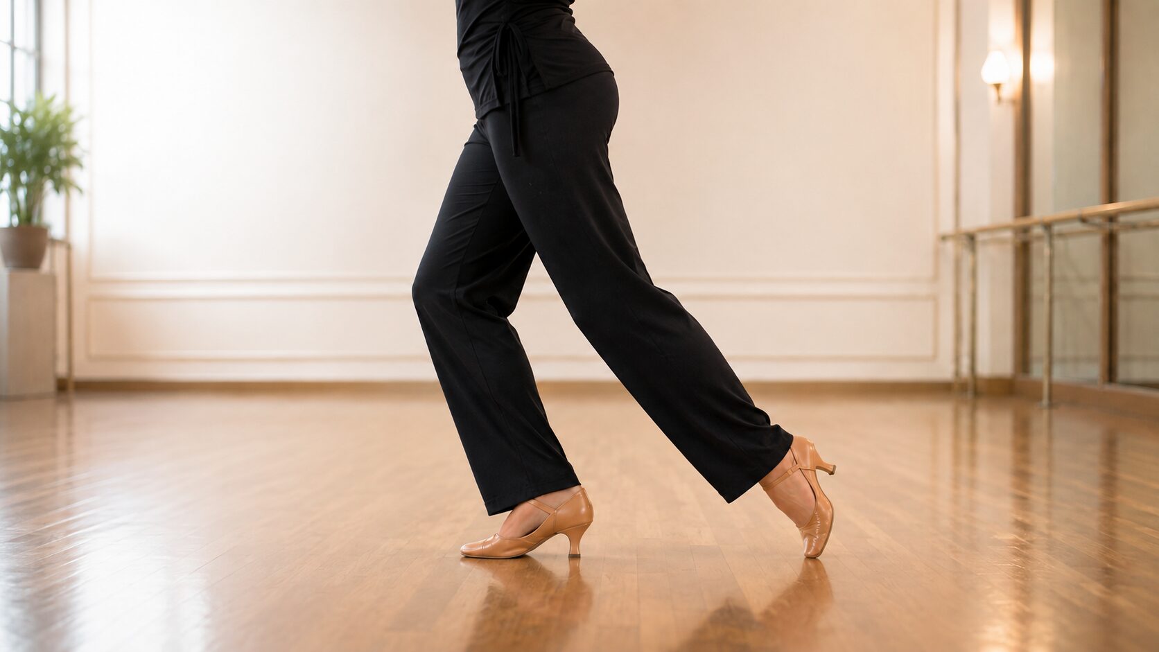 Dancing footwork in heels.