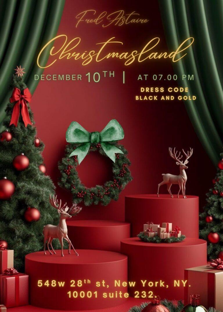 Green and White Watercolor Christmas Dinner Invitation