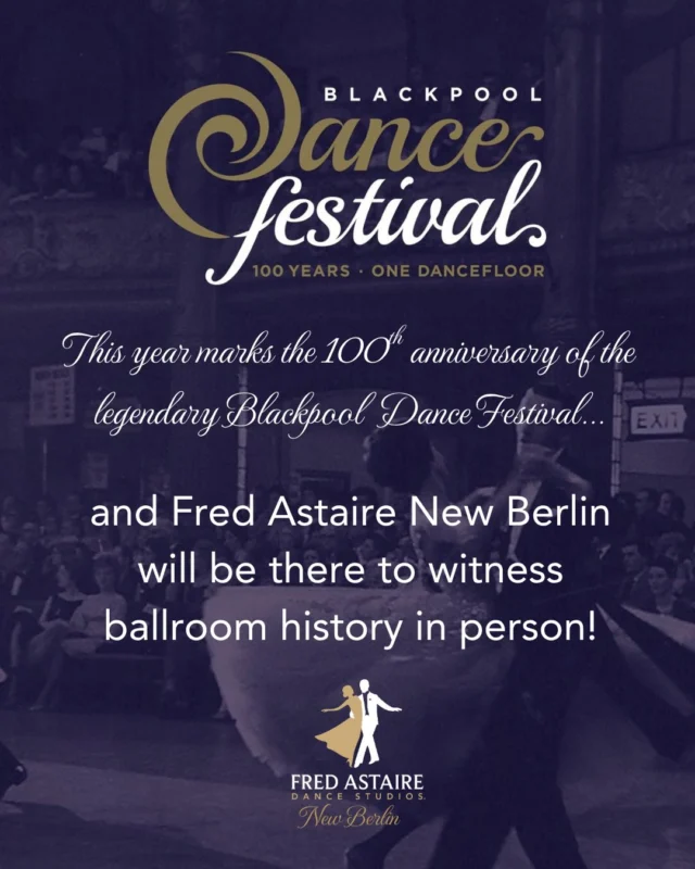 Here’s to honoring ballroom’s rich past while dancing boldly into its future. 💫  Want to experience the beauty of ballroom for yourself? Your first lesson is on us.  ✨https://www.fredastaire.com/newberlin-wi/✨  #fredastairedancestudios #blackpooldancefestival #newberlin #learntodance #freedancelesson