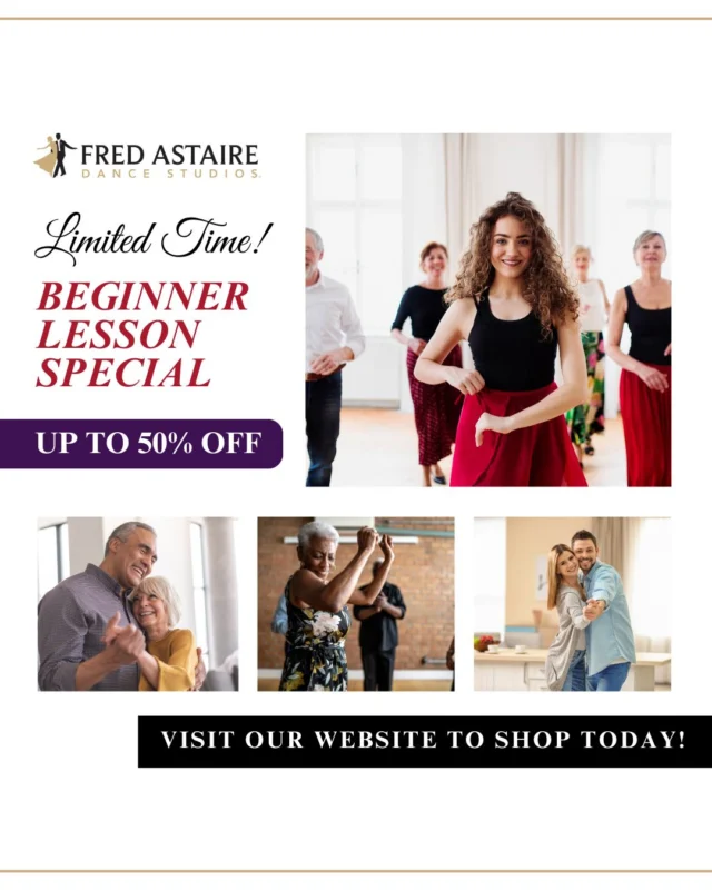 💃✨ Ready to try something new? ✨🕺  Our Beginner Dance Lesson Package is now on sale—making it the perfect time to step onto the dance floor! Whether you’re looking for a fun date night, a new hobby, or just want to learn a few moves, we’ve got you covered.  ✨ No experience needed
✨ No partner required
✨ Fun, welcoming environment  👉 Don’t wait—grab this limited-time offer and start dancing today! Visit that link in our bio!  #MemorialDay  #BeginnerDance #DanceSpecial #FredAstaireWisconsin #ShopNow #dance #ballroomdance #bestinballroom #fredastairedancestudios #wisconsin #lifesbetterwhenyoudance #shoponline #dancediscount #discountondance #fadswisconsin #beginnerswelcome #nopartnernecessary #noexperiencenecessary #DanceWithUs