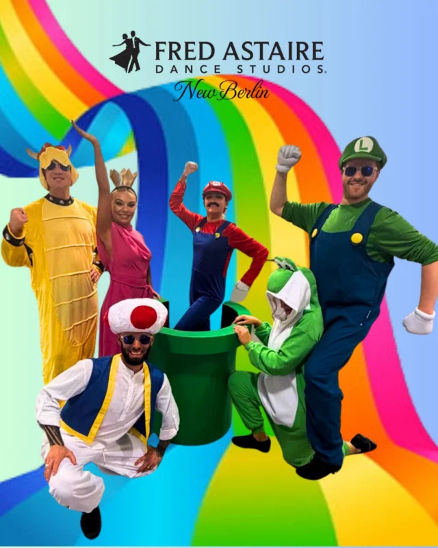 Game over… but the memories live on! 🎮🍄  One last huge thank you from your New Berlin Mario Team! We had an absolute blast celebrating Summer Festival with all of you. You embraced the fun and brought the spirit that makes our studio so magical!  #fredastairedancestudios #newberlinwi #ballroomdancelessons #communitybuilding #weloveourstudents