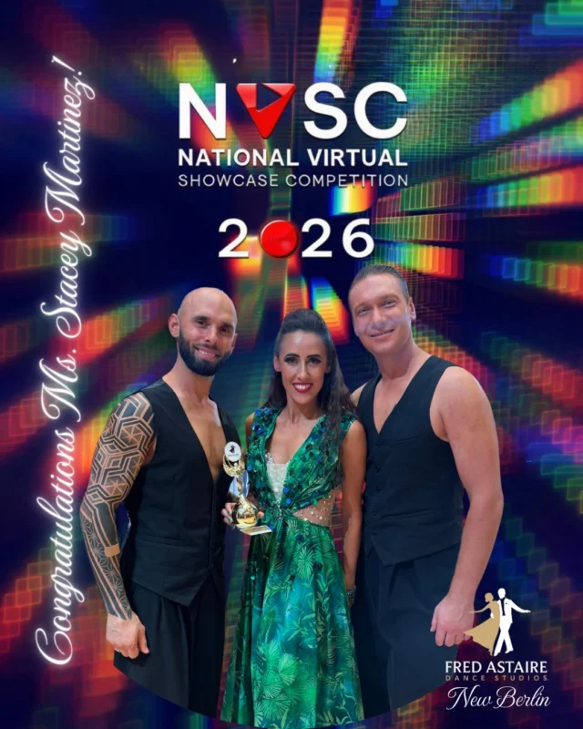 We have some National-level results to celebrate! 🏆  New Berlin showed up BIG at the National Virtual Showcase Competition and we couldn’t be more proud!  🥈 Ms. Stacey Martinez
✨ 2nd Place - Top Showcase, Scholarship Division  🥈Mr. Robert Haworth
✨ 2nd Place - Top Solo, Scholarship Division
✨ 2nd Place - Grand Championship Division  Congratulations to you both! We are honored to have you representing our studio!  #fredastairedancestudios #newberlinwi #ballroomdancelessons #ballroomcompetition #bestinballroom