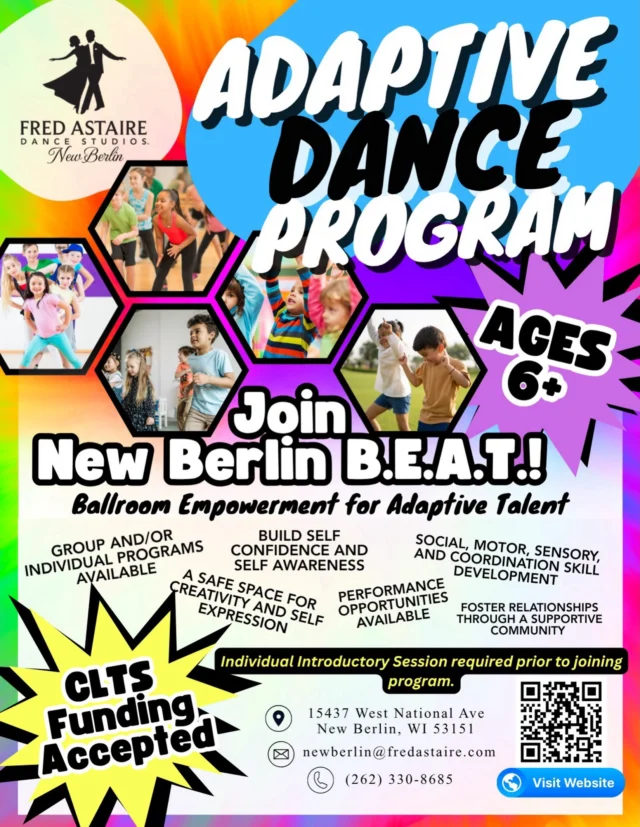 💥 DID YOU KNOW!? 💥  Fred Astaire New Berlin has an Adaptive Dance Program!  And listen… B.E.A.T. has quickly become one of the strongest heartbeats of our studio. ❤️  B.E.A.T. = Ballroom Empowerment for Adaptive Talent  A space where every dancer can move, express themselves, build confidence, make connections, and most importantly… be themselves. 🎶  We are SO proud of what B.E.A.T. is becoming, and we want you a part of it!  DM us for more info or call the studio! (262) 330-8685  #fredastairedancestudios #newberlinwi #adaptiveprograms #adaptivetalent #danceisforeveryone