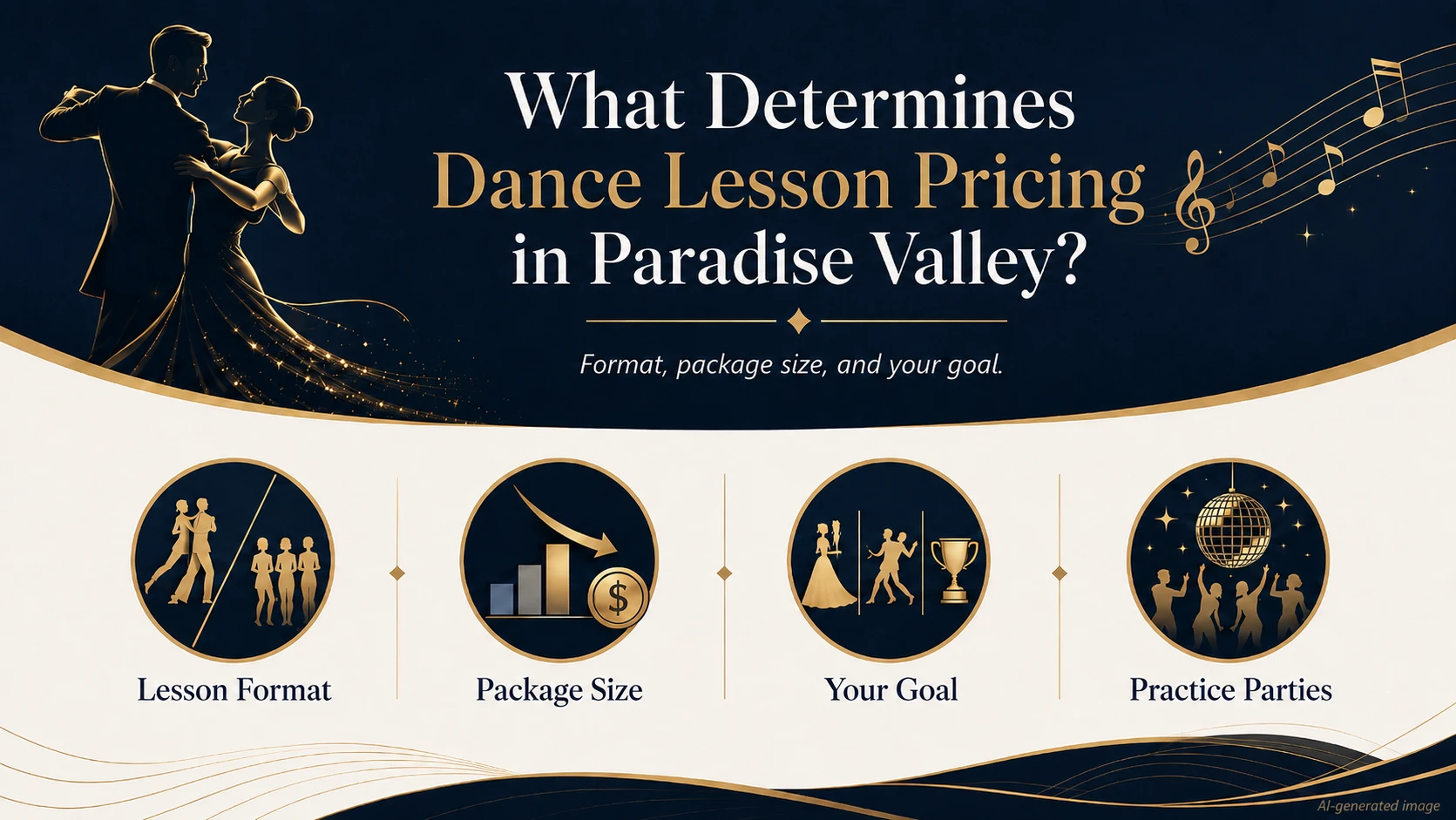 An image depicting what determines Dance Lesson Pricing in Paradise Valley.