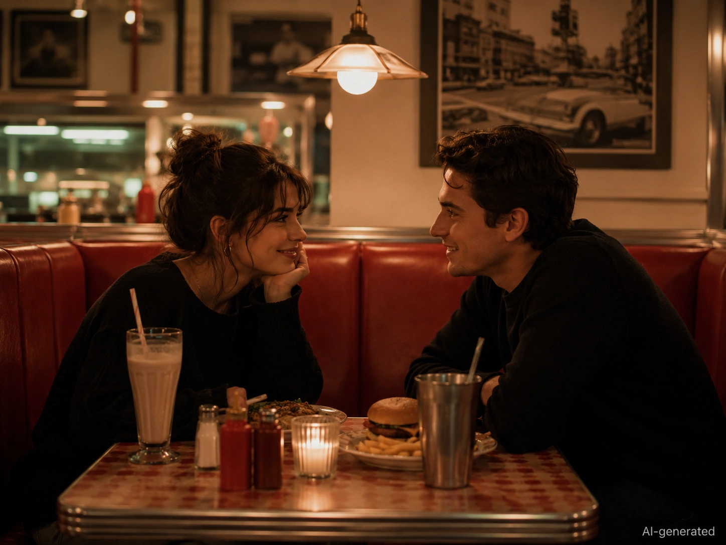 A couple at a dinner after discovering the Best Date Night Ideas in Paradise Valley.