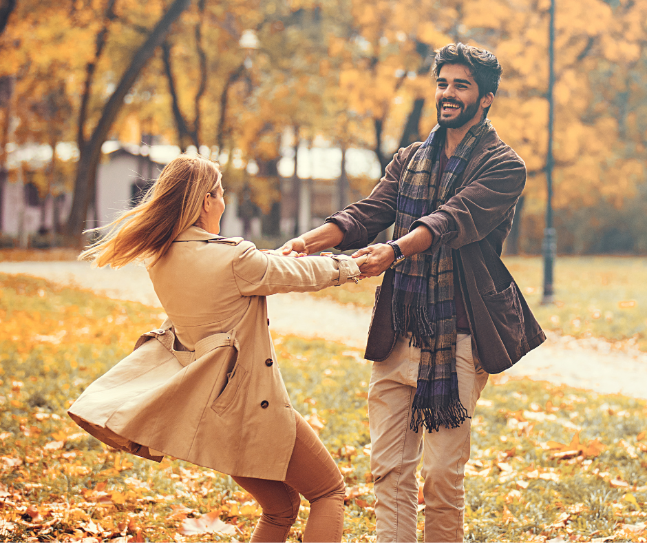 Fall Couple Dancing