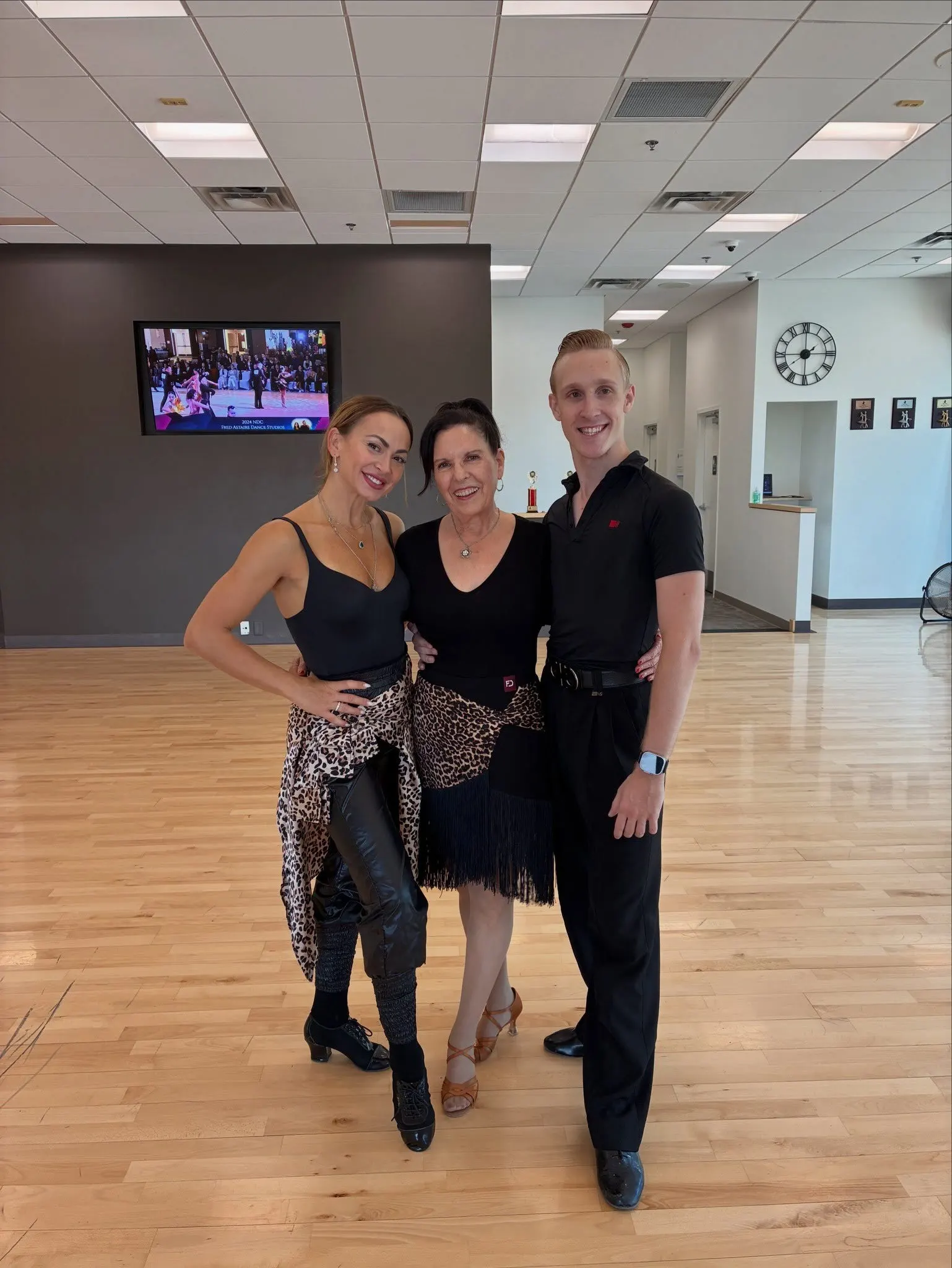 3 dancers striking a pose just before explaining why dancing is better as a workout than goin to the gym.