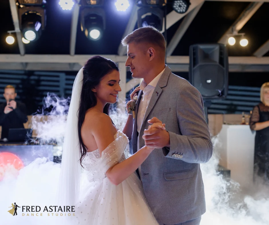a couple doing a ballroom wedding dance