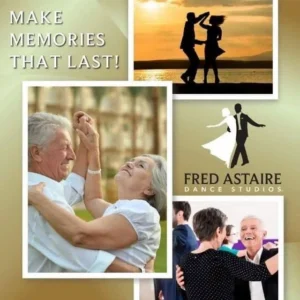 A senior couple enjoys ballroom dancing together, highlighting the joy and connection of Ballroom Dancing for Seniors in Saratoga Springs.