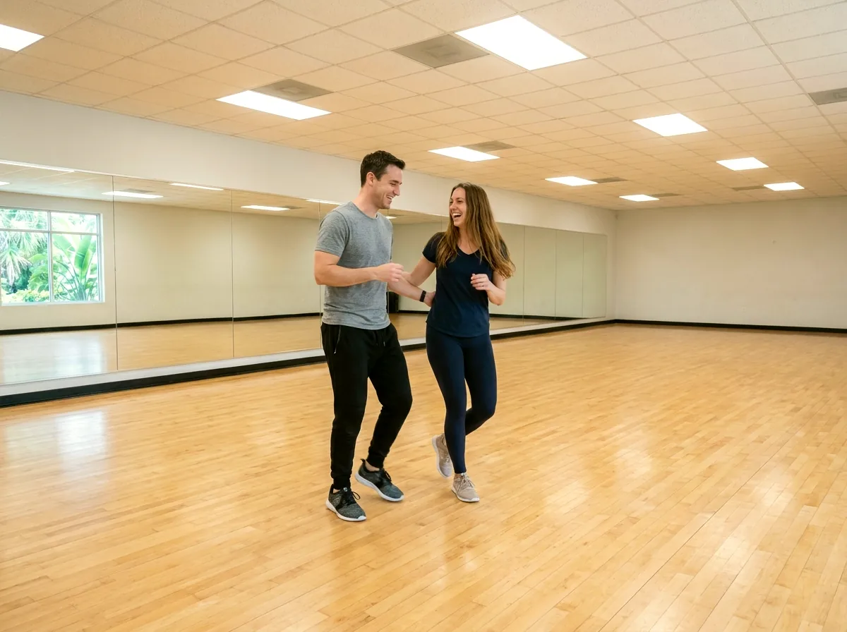 Beginner learning hustle basics with an instructor in Solana Beach