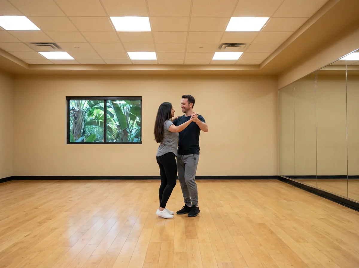 Private dance lessons Solana Beach instructor coaching one student