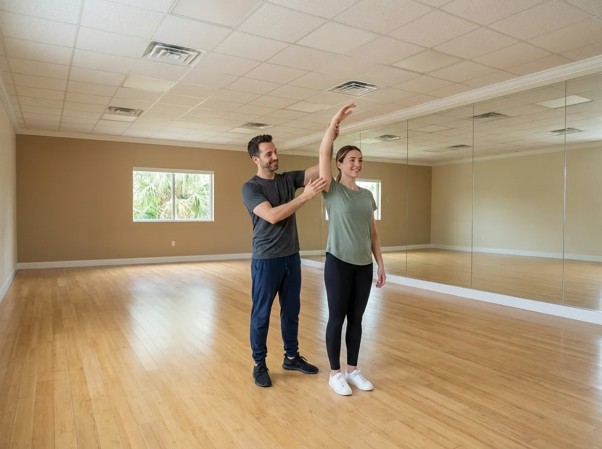 Private standard ballroom dance lesson at Fred Astaire Dance Studios Solana Beach